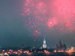 Новый год встретили в Москве и Центральной России