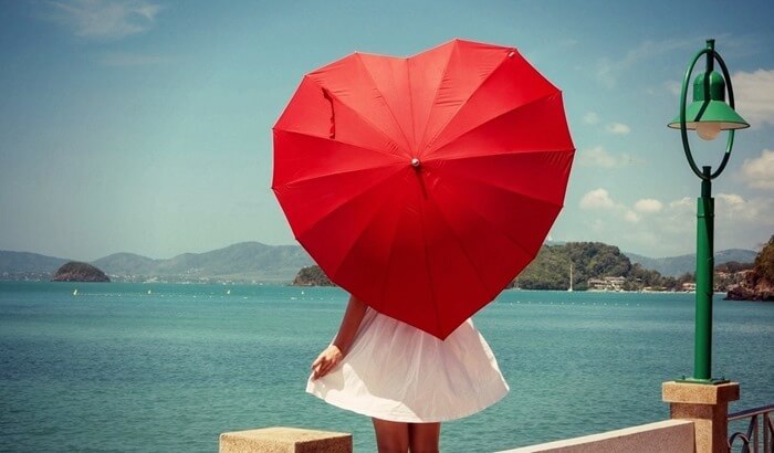 Зонтик в виде сердца