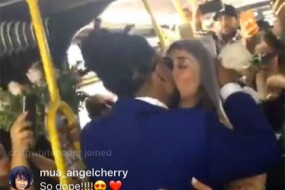 В нью-йоркском автобусе сыграли свадьбу